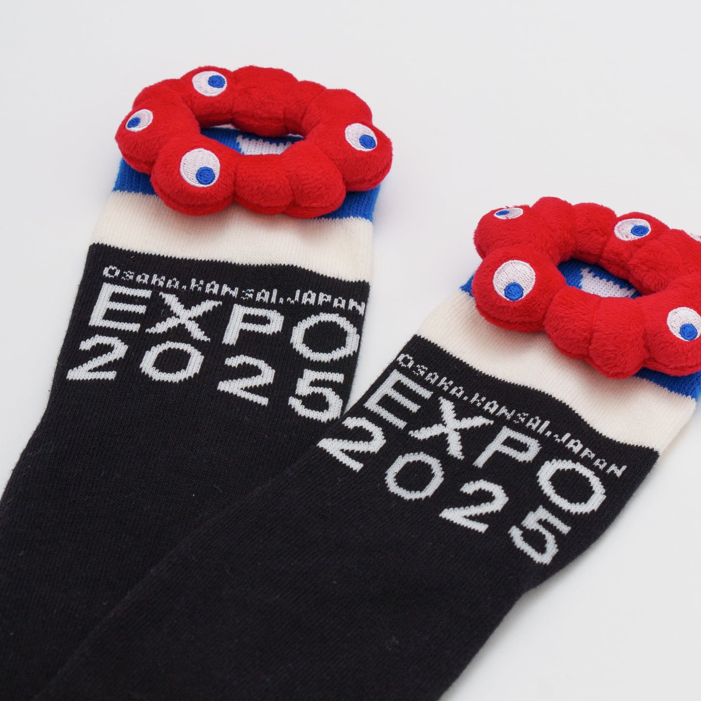 EXPO2025 ミャクミャク ソックス ぬいぐるみ付 ブラック23-25cm LADIES