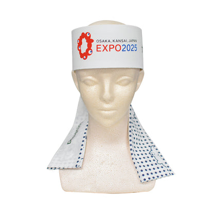 EXPO2025　ミャクミャク　ハチマキ手ぬぐい　豆絞り　