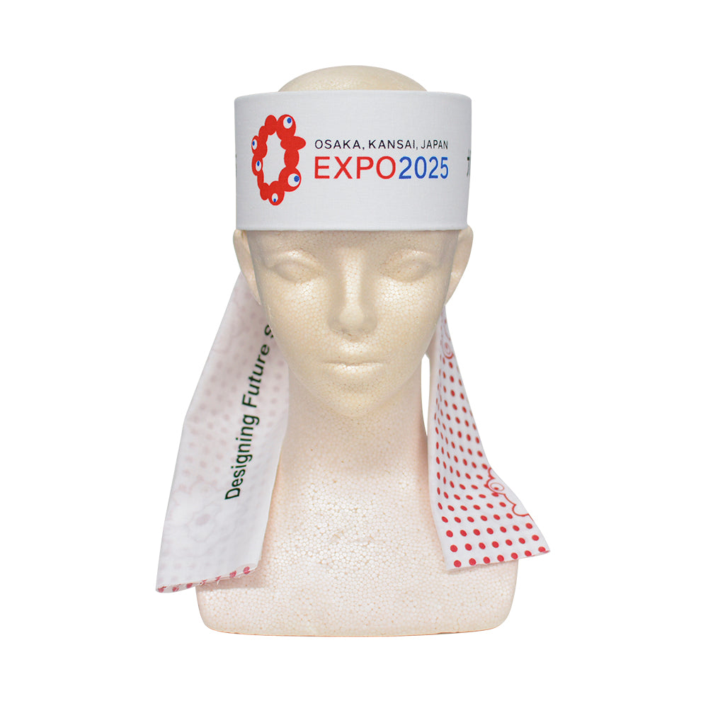 EXPO2025　ミャクミャク　ハチマキ手ぬぐい　豆絞り　