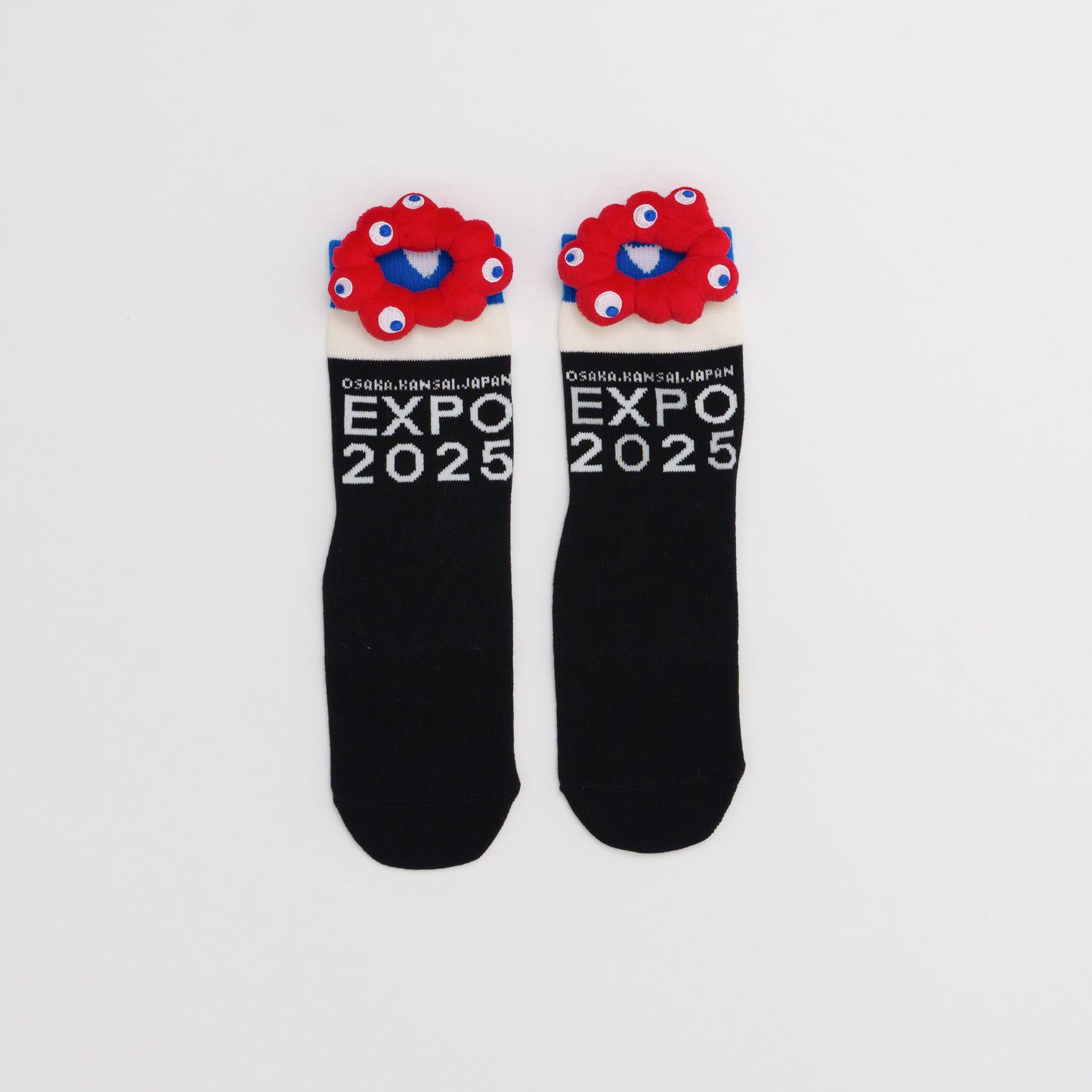 EXPO2025　ミャクミャク　ソックス　ぬいぐるみ付　ブラック23－25cm　LADIES