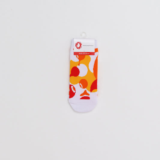 EXPO2025　ミャクミャク　ソックス　WORLD柄　オレンジ23-25cm　LADIES