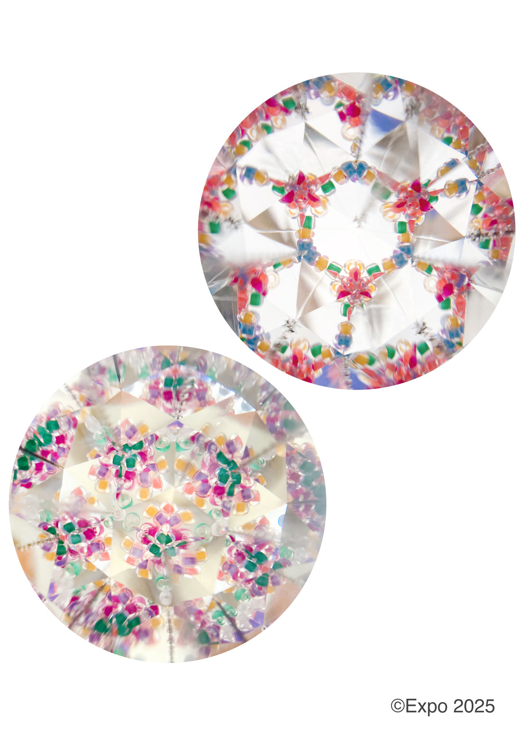 EXPO2025　万華鏡キーホルダー　花火ブルー