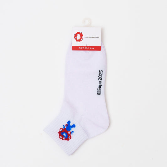 EXPO2025　ミャクミャク　ソックス表裏柄ショート丈　ホワイト　23-25cm　LADIES