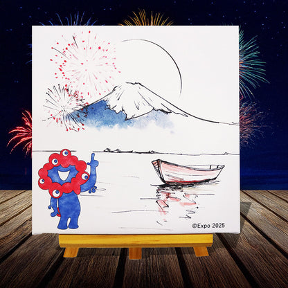 EXPO2025　ミャクミャク　キャンバスジクレー和シリーズ　「夏」SO号