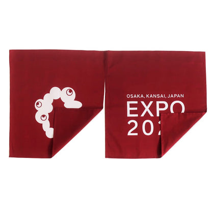EXPO2025　暖簾（のれん）ロゴマーク　えんじ