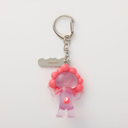 EXPO2025 立体PVCキーホルダープレート付透明ピンク