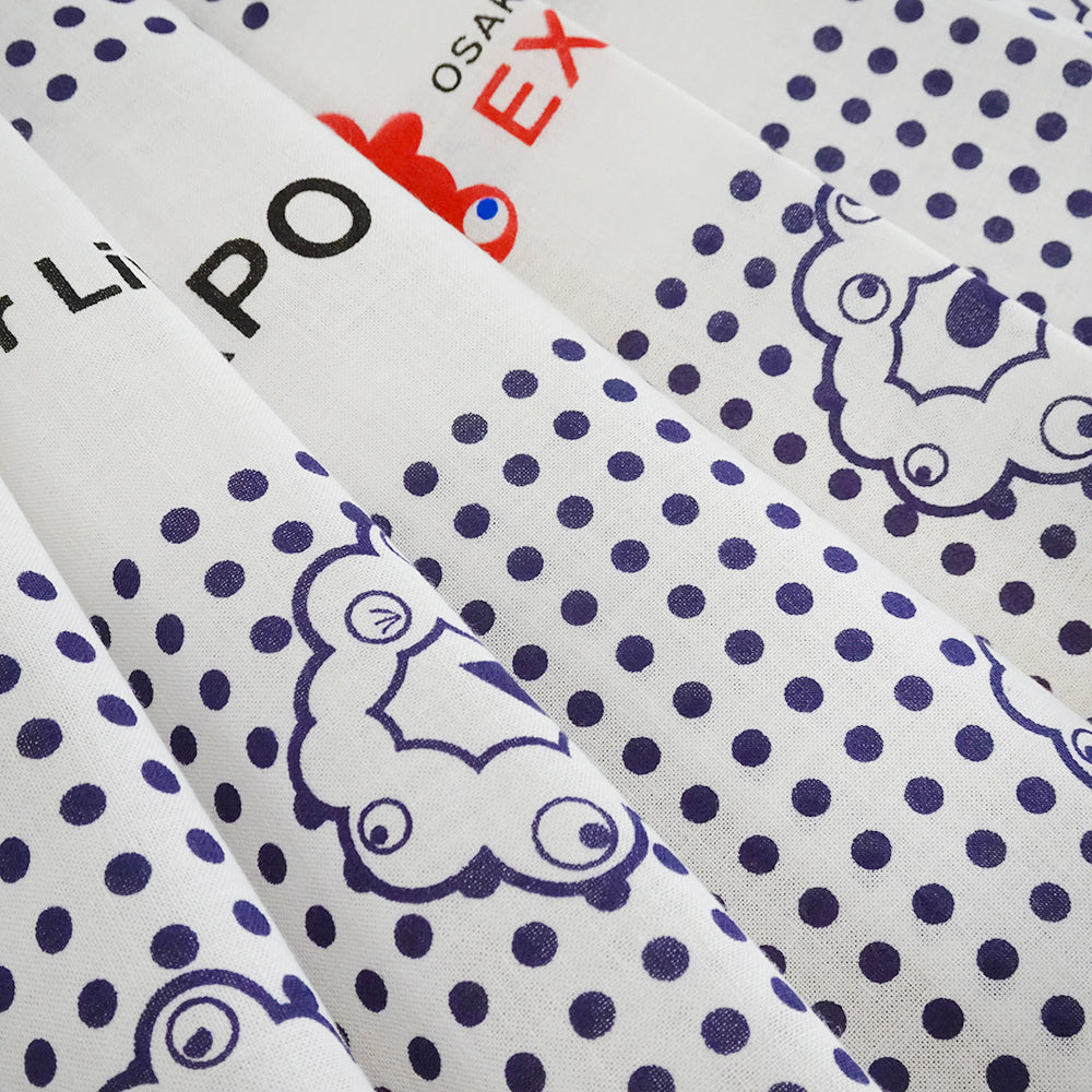 EXPO2025　ミャクミャク　ハチマキ手ぬぐい　豆絞り　