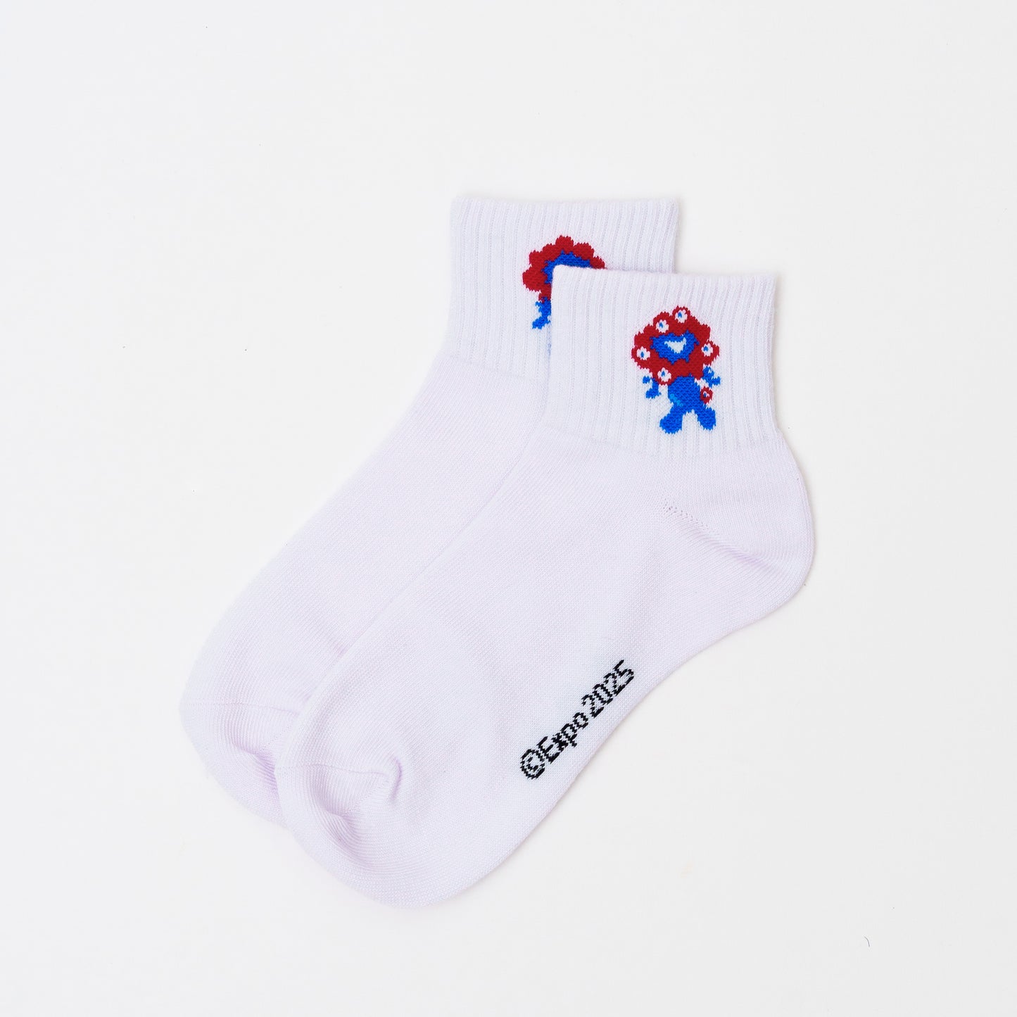 EXPO2025　ミャクミャク　ソックス表裏柄ショート丈　ホワイト　23-25cm　LADIES